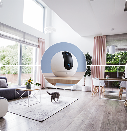 📹 Cámara seguridad doble lente 360° interior con audio