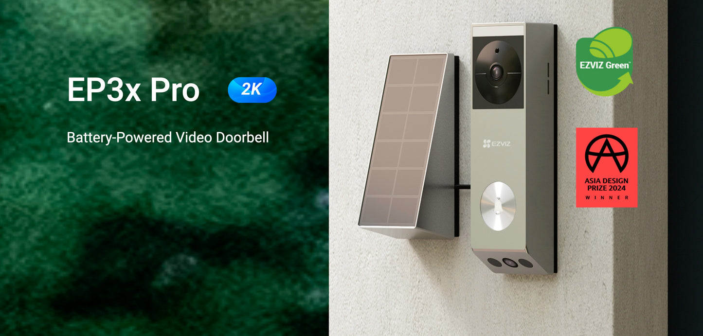 🚪 EZVIZ Videoportero EP3x Pro – Doble lente, doble protección, sin cables