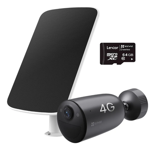 🔋📶 Kit de Seguridad EZVIZ EB3 4G con Panel Solar y MicroSD 64GB