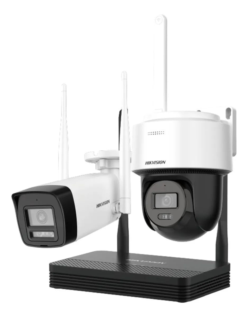 🔒 Kit de Seguridad Wi-Fi Hikvision – 2 Cámaras (1 PT) + NVR Plug & Play